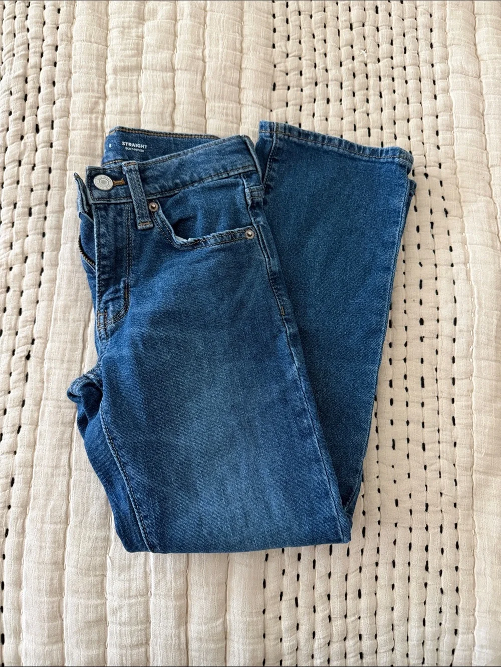 Old Navy Kids 8 Blue Straight-Leg Jeans